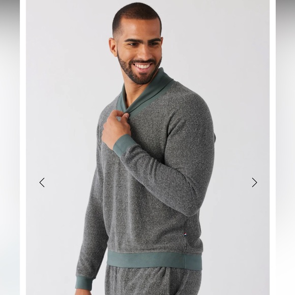 Sol Angeles BRUSHED BOUCLE SHAWL PULLOVER - STORM - Picture 3 of 13